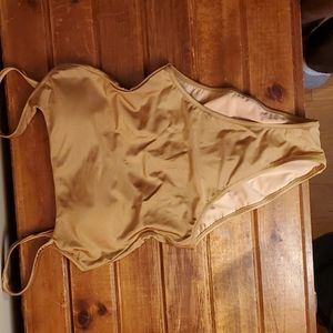 J. Crew womens size 4 gold shimmer swimsuit one piece